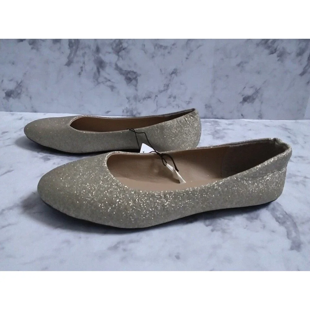 Simply Petals Gold Slip Ons